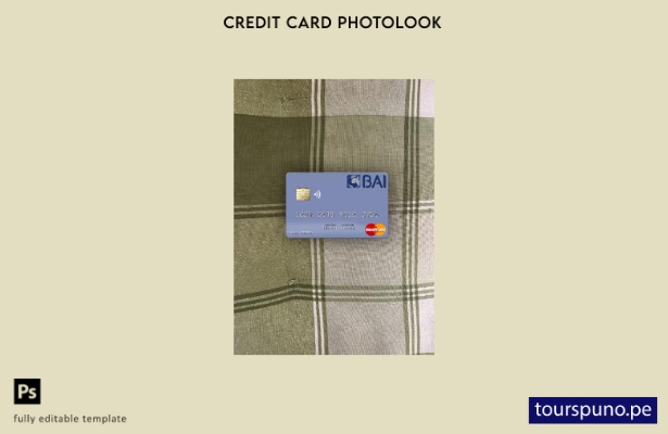 listo para imprimir Portugal Banco BAI Europa mastercard photolook plantilla fro
